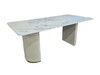 April 1.8m Engineered Stone Top Dining Table in White