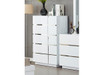 Oscar 5 Drawer Tallboy in Gloss White