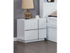 Oscar 2 Drawer Bedside Table in Gloss White