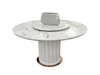 Como Round Marble Dining Table in White