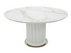 Como Round Marble Dining Table in White
