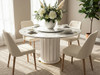 Como Round Marble Dining Table in White