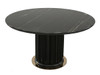 Como Round Marble Dining Table in Black