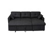 Romy Sofa Bed with Reversible Storage Chaise in Black