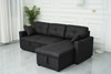 Romy Sofa Bed with Reversible Storage Chaise in Black