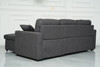 Romy Sofa Bed with Reversible Storage Chaise in Charcoal