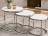Warren Nest of Tables in Silver Frame