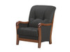 Alps Single Arm Chair in Bonded Leather Black