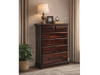 Cronulla 5 Drawer Solid Pine Tallboy in #219