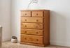 Cronulla 5 Drawer Solid Pine Tallboy in #215
