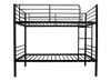 City Single Metal Bunk Bed in Black