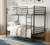 City Single Metal Bunk Bed in Black