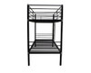 City King Single Metal Bunk Bed in Black