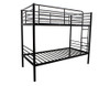 City King Single Metal Bunk Bed in Black