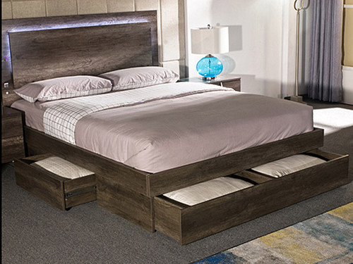 Paddingson King Bed with Storage Drawers