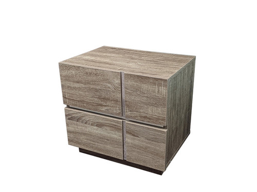 Oscar 2 Drawer Bedside Table in Light Oak