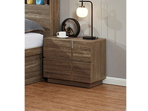 Oscar 2 Drawer Bedside Table in Light Oak