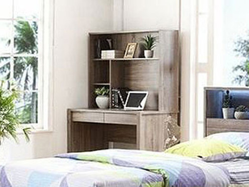 Delta Desk & Hutch in Mocha Oak