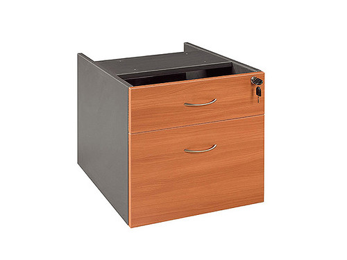 Harvard Fixed Pedestal 1 Drawer + 1 File Cherry/Charcoal