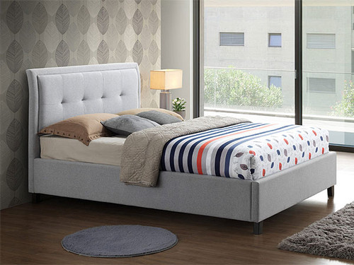 Laver King Bed in Silver Grey