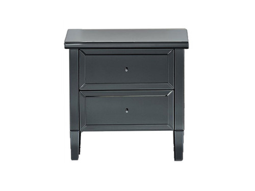Silhouette 2 Drawer Mirrored Bedside Table Smoke