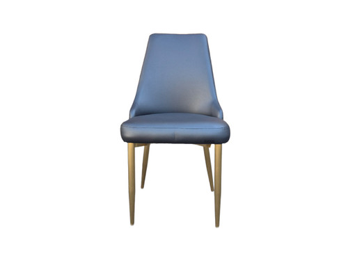 Swiss Dining Chair in Black w/Gold Leg