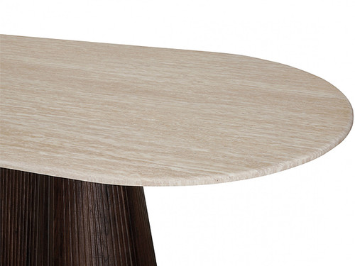 Crete Dining Table in Travertine
