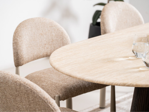 Crete 2.0m Dining Table in Travertine