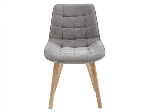 Forest Dining Chair in Light Grey Fabric w/Oak Leg