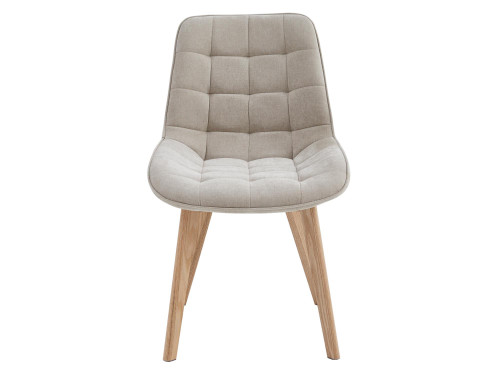 Forest Dining Chair in Taupe Fabric w/Oak Leg