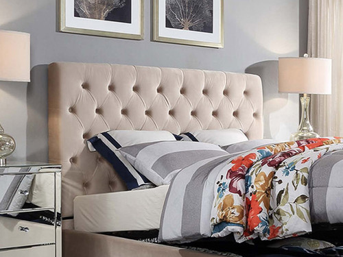 Colima Queen Upholstered Bedhead Cream