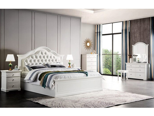 Paris King Bed Gas Lift Frame with Leather Bedhead
