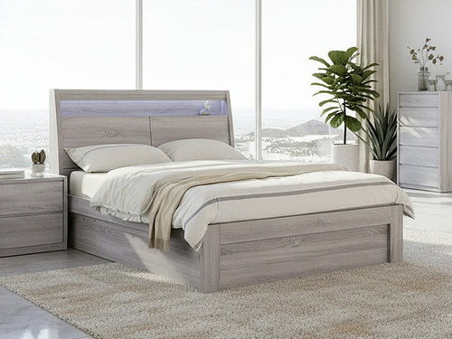 Edgecliff King Single Bed Normal Frame in Cement Grey