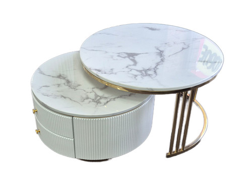 April 2 Piece Coffee Table in White