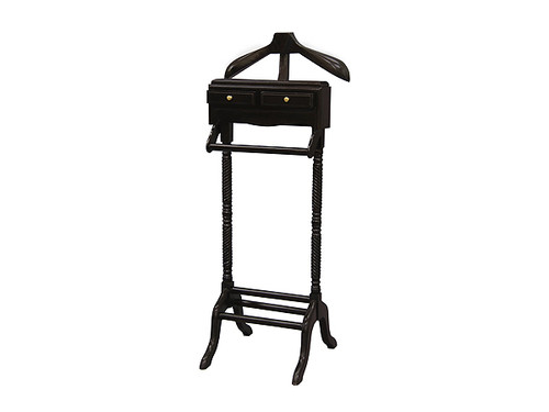 Jepara 2 Drawer Carved Vallet Solid Mahogany Timber in Chocolate