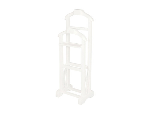 Maison Twin Valet Rack  Solid Mahogany Timber in White