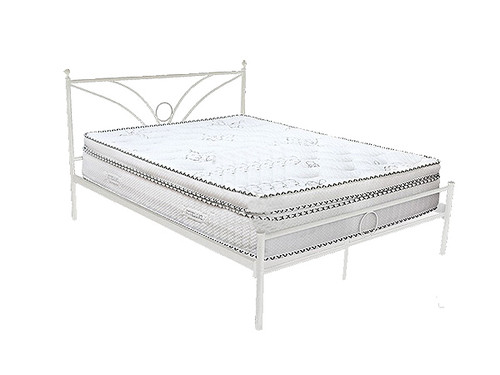 Sunset Queen Metal Bed Frame in White
