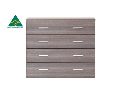 Hugo 4 Drawer Australian Made Tallboy 90cm Wide