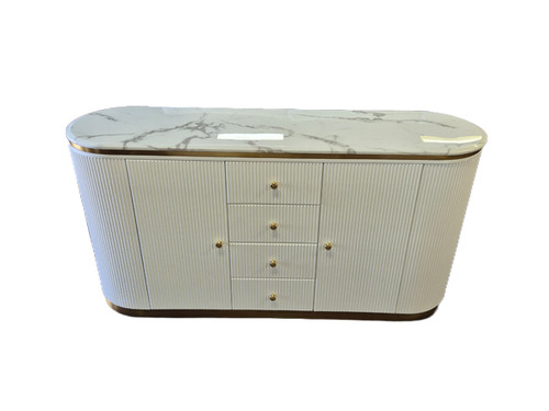 Anna Stone Top Buffet in White