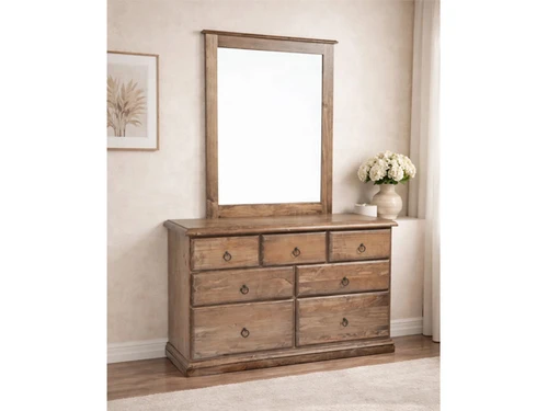 Cronulla Solid Pine Dresser & Mirror in #501