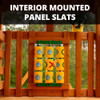 Interior wooden panel slats