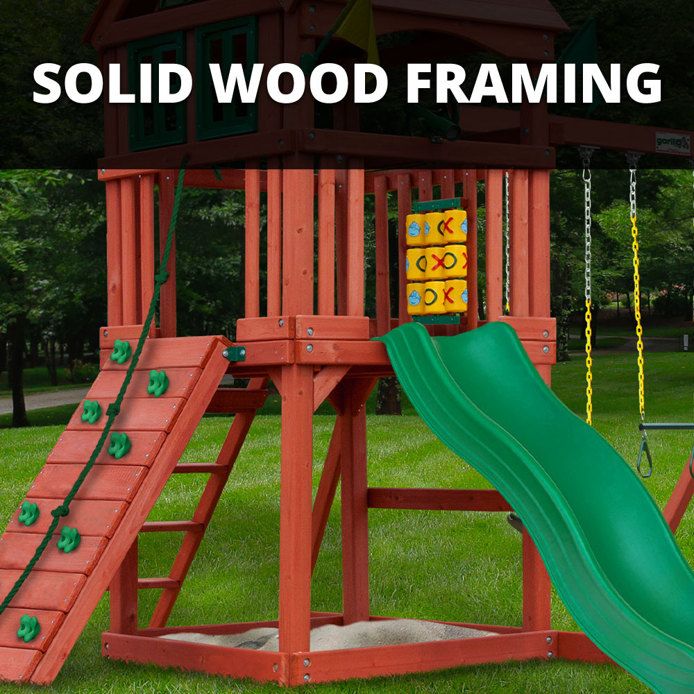 Gorilla Playsets Hills Swing Set Fort Highlander Lowes Swing Sets