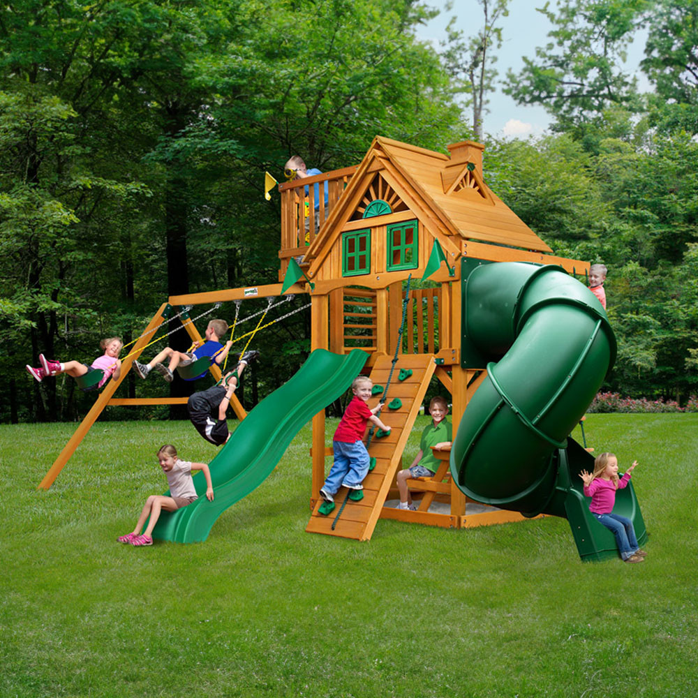 Gorilla Playsets Swing Sets Big Lots Mountaineer W/ Sky Loft Swing Set