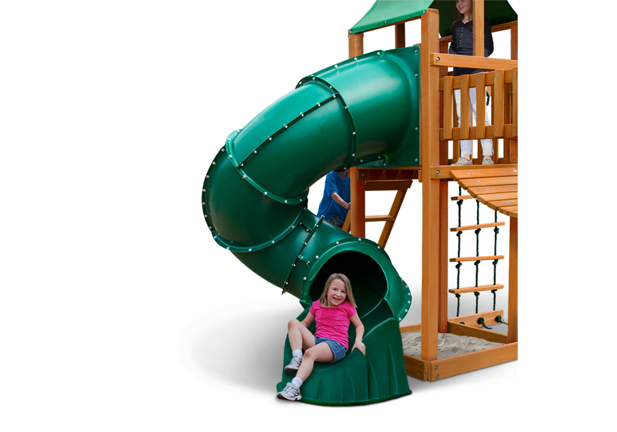 playset with tube slide