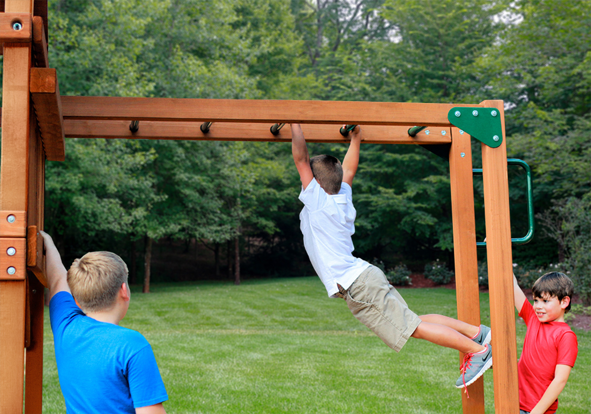 backyard playset with monkey bars