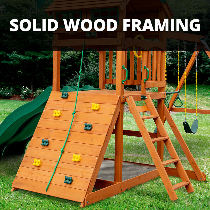 Outing Swing Set with Dual Slides Gorilla Playsets