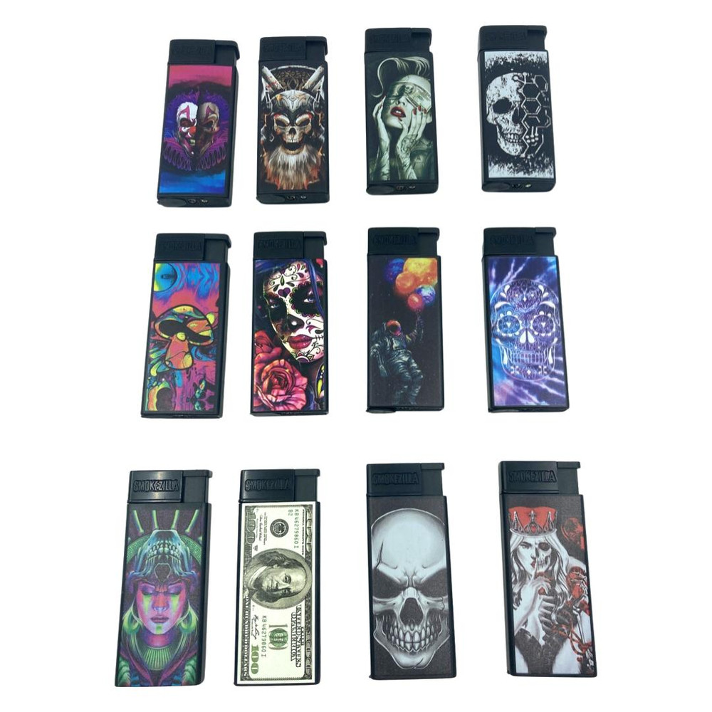 SMOKE ZILLA - CIGARETTE SAVER LIGHTER - ASSORTED DESIGN