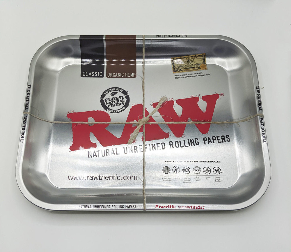  RAW SILVER LARGE ROLLING TRAY (RAW-TRAY22) 