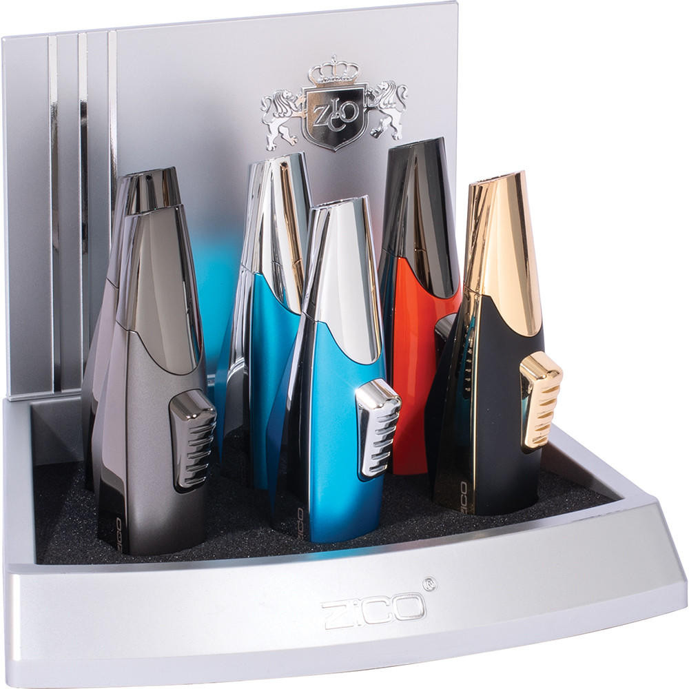 ZICO SINGLE TORCH FLAME LIGHTER DISPLAY - 6CT ZD65