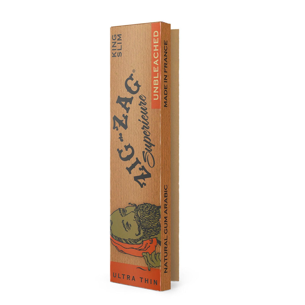 ZIG-ZAG UNBLEACHED KING SLIM SIZE ROLLING PAPER - 24CT DISPLAY